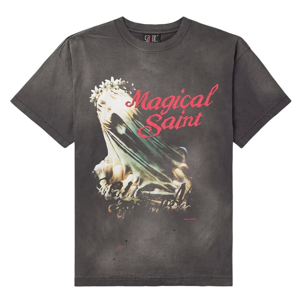 Saint Mxxxxxx Magical Saint T-Shirt Vintage Black | Saint Michael